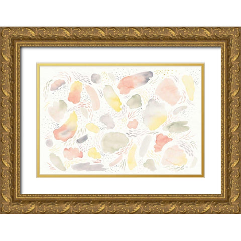 Meadow Breeze I Gold Ornate Wood Framed Art Print with Double Matting by Marshall, Laura