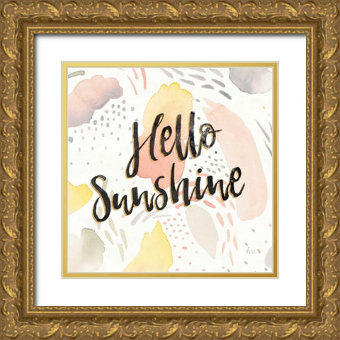 Meadow Breeze II Gold Ornate Wood Framed Art Print with Double Matting by Marshall, Laura