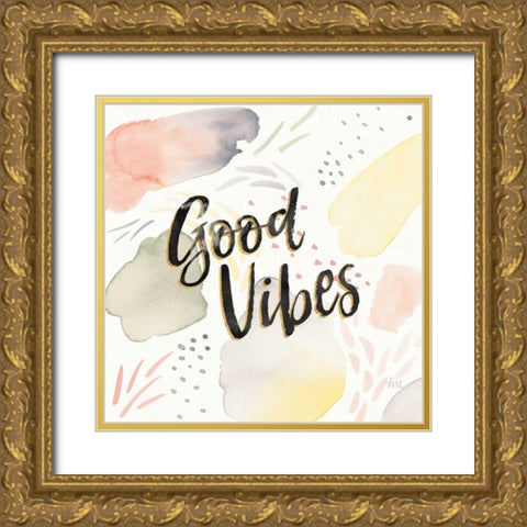 Meadow Breeze III Gold Ornate Wood Framed Art Print with Double Matting by Marshall, Laura