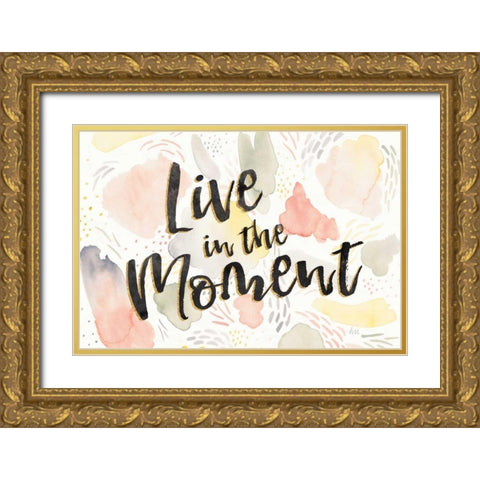 Meadow Breeze VI Gold Ornate Wood Framed Art Print with Double Matting by Marshall, Laura