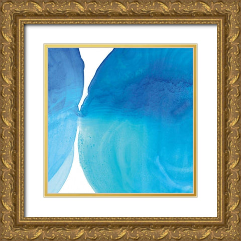 Pools of Turquoise I Gold Ornate Wood Framed Art Print with Double Matting by Rhue, Piper