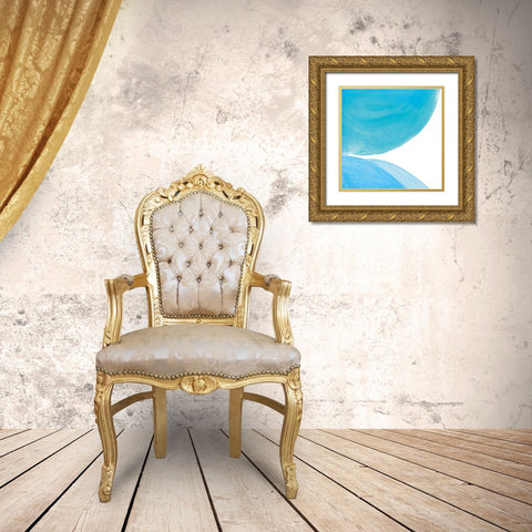 Pools of Turquoise II Gold Ornate Wood Framed Art Print with Double Matting by Rhue, Piper