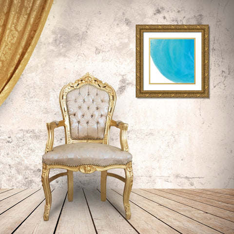 Pools of Turquoise IV Gold Ornate Wood Framed Art Print with Double Matting by Rhue, Piper
