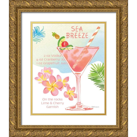 Tropical Getaway IV Gold Ornate Wood Framed Art Print with Double Matting by Grove, Beth