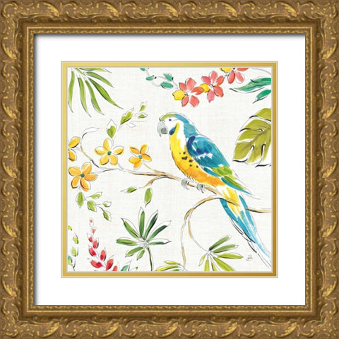 Tropical Oasis IV White Gold Ornate Wood Framed Art Print with Double Matting by Brissonnet, Daphne