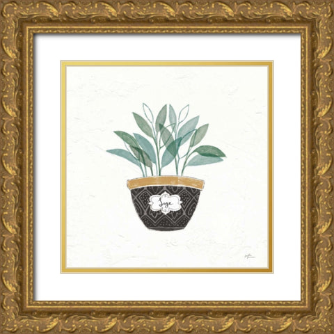 Fine Herbs VII Gold Ornate Wood Framed Art Print with Double Matting by Penner, Janelle