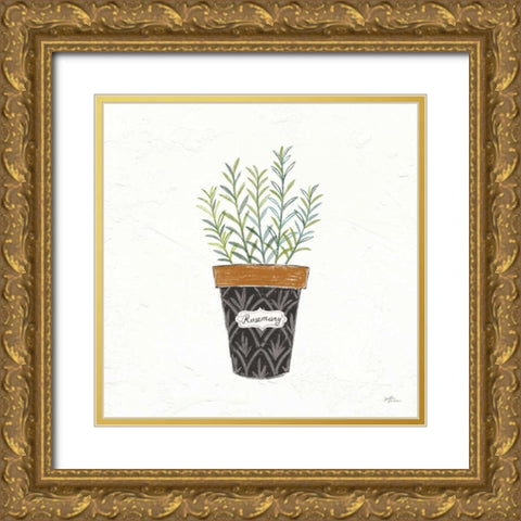 Fine Herbs IX Gold Ornate Wood Framed Art Print with Double Matting by Penner, Janelle