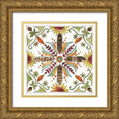 Festive Foliage VIII Gold Ornate Wood Framed Art Print with Double Matting by Tavoletti, Anne