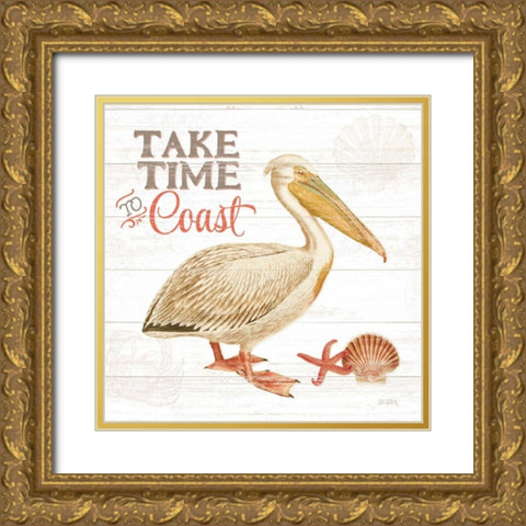 Bayside I Gold Ornate Wood Framed Art Print with Double Matting by Pertiet, Katie
