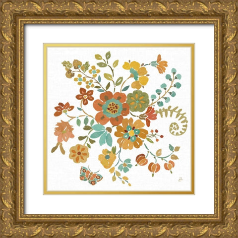 Autumn Impressions IV Gold Ornate Wood Framed Art Print with Double Matting by Brissonnet, Daphne