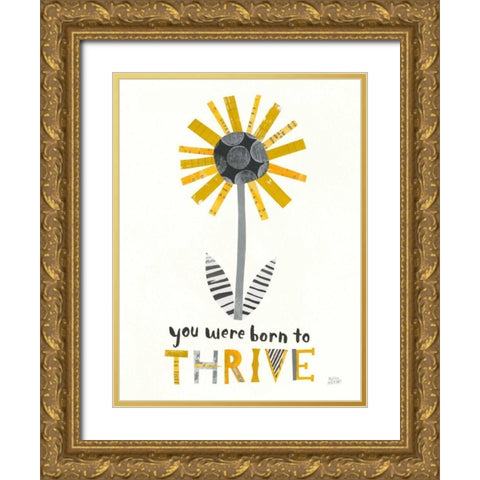 Bloom Boldly I Gold Ornate Wood Framed Art Print with Double Matting by Averinos, Melissa