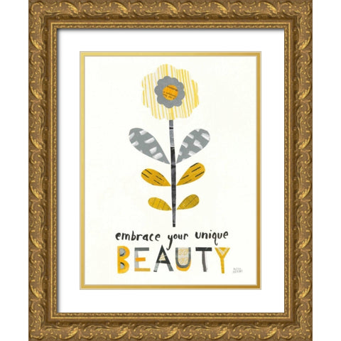 Bloom Boldly II Gold Ornate Wood Framed Art Print with Double Matting by Averinos, Melissa