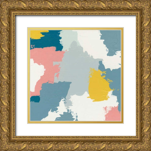 Happy II Gold Ornate Wood Framed Art Print with Double Matting by Hershey, Moira