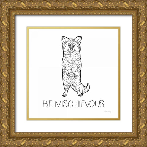 Color the Forest II Be Mischievous Gold Ornate Wood Framed Art Print with Double Matting by DeNeige, Elyse