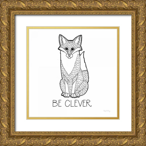 Color the Forest IV Be Clever Gold Ornate Wood Framed Art Print with Double Matting by DeNeige, Elyse