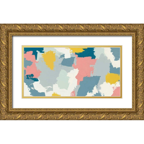 Happy III Gold Ornate Wood Framed Art Print with Double Matting by Hershey, Moira