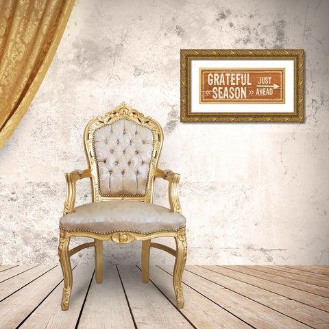 Harvest Signs III Gold Ornate Wood Framed Art Print with Double Matting by Pela Studio