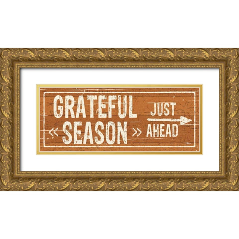 Harvest Signs III Gold Ornate Wood Framed Art Print with Double Matting by Pela Studio