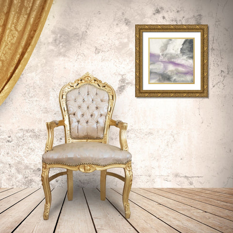 Shades of Amethyst II Gold Ornate Wood Framed Art Print with Double Matting by Paschke, Chris
