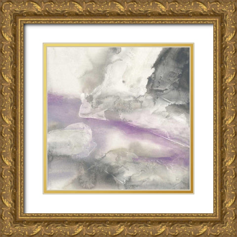 Shades of Amethyst II Gold Ornate Wood Framed Art Print with Double Matting by Paschke, Chris