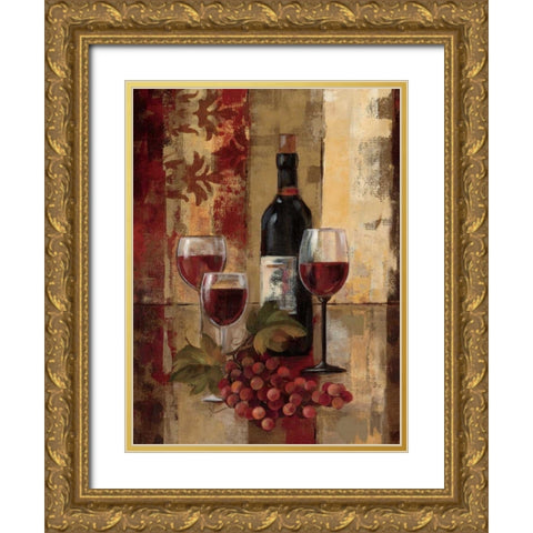 Graffiti and Wine II Gold Ornate Wood Framed Art Print with Double Matting by Vassileva, Silvia
