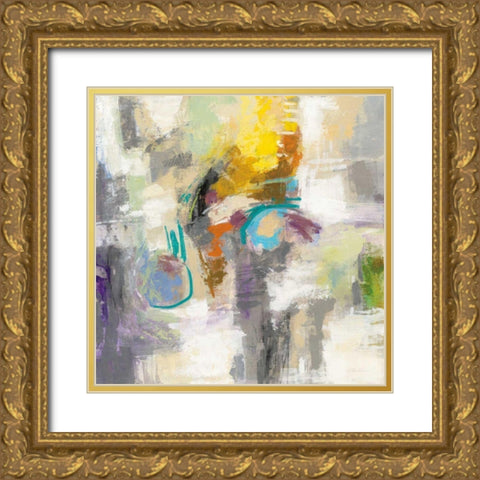 Chalk on Asphalt Gold Ornate Wood Framed Art Print with Double Matting by Vassileva, Silvia