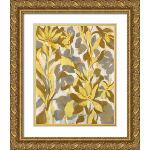 Painted Tropical Screen I Gold Ornate Wood Framed Art Print with Double Matting by Vassileva, Silvia