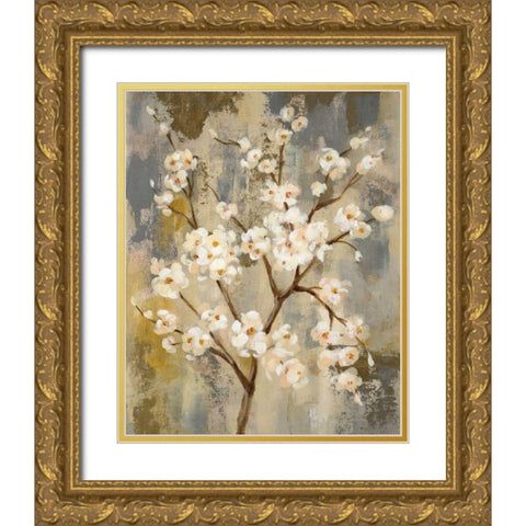 Neutral Branches I Crop Gold Ornate Wood Framed Art Print with Double Matting by Vassileva, Silvia
