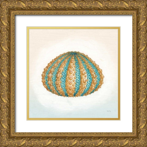 Boardwalk Urchin Gold Ornate Wood Framed Art Print with Double Matting by DeNeige, Elyse