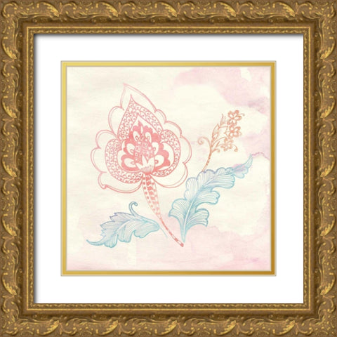 Eastern Boho II Gold Ornate Wood Framed Art Print with Double Matting by Wild Apple Portfolio