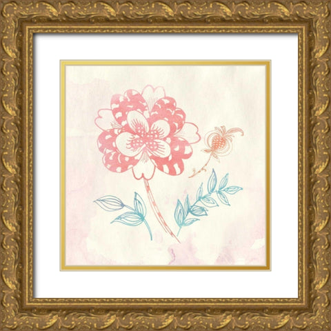 Eastern Boho III Gold Ornate Wood Framed Art Print with Double Matting by Wild Apple Portfolio