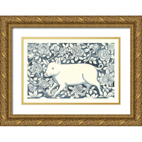 Farm Life IV Gold Ornate Wood Framed Art Print with Double Matting by Thomas, Miranda