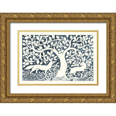 Forest Life III Gold Ornate Wood Framed Art Print with Double Matting by Thomas, Miranda