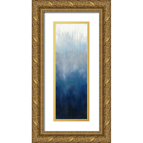 Silver Wave I Gold Ornate Wood Framed Art Print with Double Matting by Vassileva, Silvia