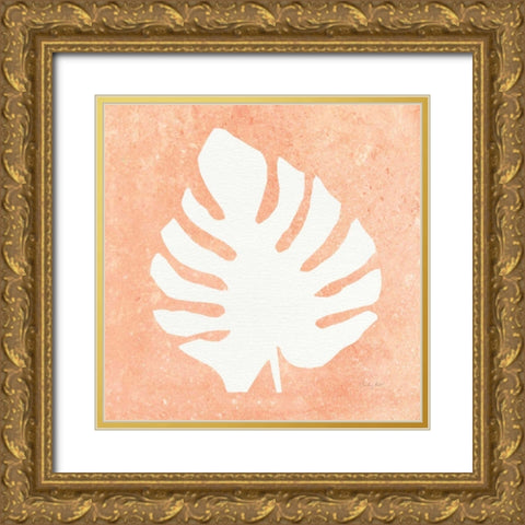 Tropical Fun Palms Silhouette II Gold Ornate Wood Framed Art Print with Double Matting by Prahl, Courtney