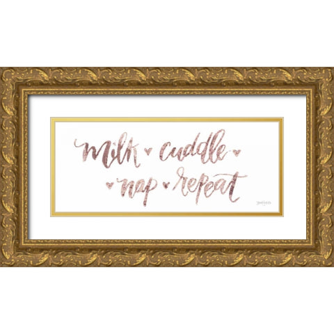 Sweet Baby Girl III Gold Ornate Wood Framed Art Print with Double Matting by Jackson, Jenaya