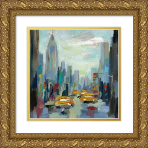 Manhattan Sketches I Gold Ornate Wood Framed Art Print with Double Matting by Vassileva, Silvia
