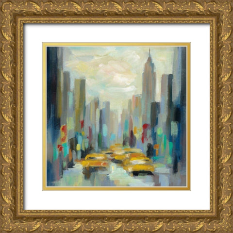 Manhattan Sketches II Gold Ornate Wood Framed Art Print with Double Matting by Vassileva, Silvia