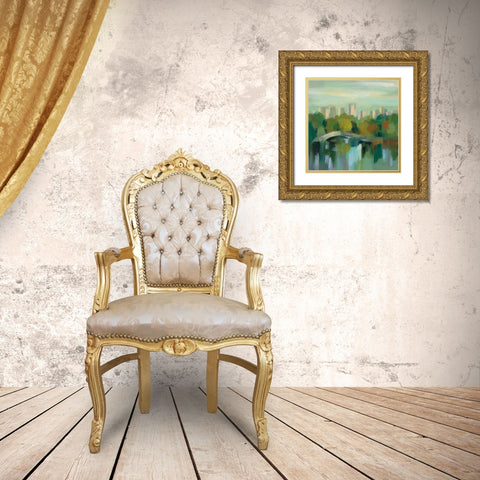 Manhattan Sketches III Gold Ornate Wood Framed Art Print with Double Matting by Vassileva, Silvia