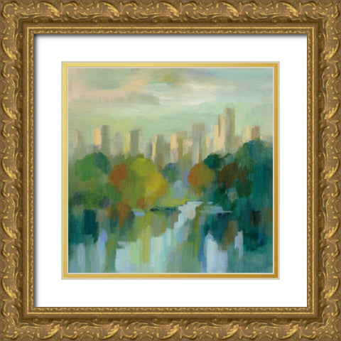 Manhattan Sketches IV Gold Ornate Wood Framed Art Print with Double Matting by Vassileva, Silvia