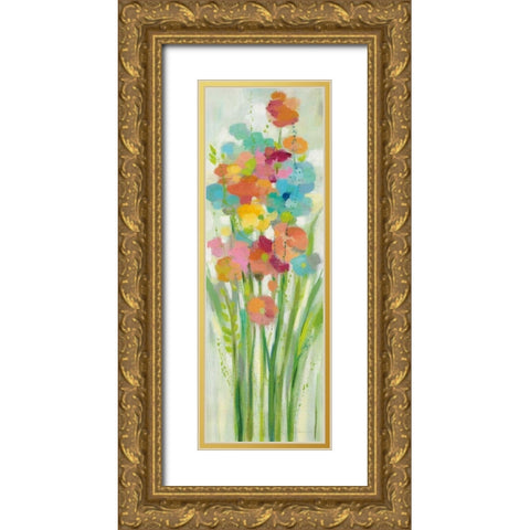 Long Stem Bouquet II Gold Ornate Wood Framed Art Print with Double Matting by Vassileva, Silvia