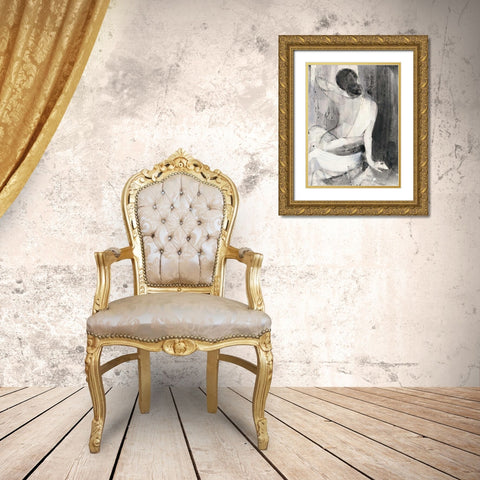 Evening II Gold Ornate Wood Framed Art Print with Double Matting by Hristova, Albena