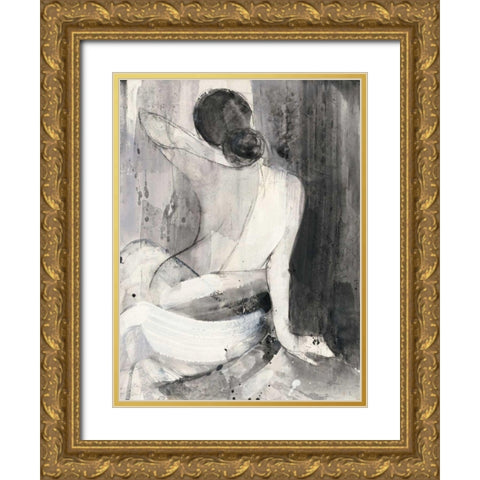 Evening II Gold Ornate Wood Framed Art Print with Double Matting by Hristova, Albena