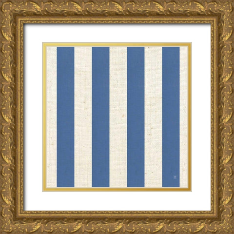 Blue Sky Garden Pattern VA Gold Ornate Wood Framed Art Print with Double Matting by Studio Mousseau