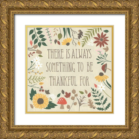Autumn Garden V Gold Ornate Wood Framed Art Print with Double Matting by Marshall, Laura