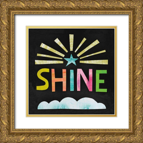 Unicorn Magic IV on Black Gold Ornate Wood Framed Art Print with Double Matting by Averinos, Melissa