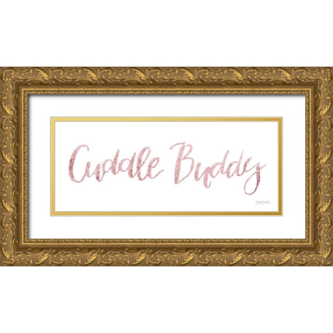 Sweet Baby Girl VI Pink Gold Ornate Wood Framed Art Print with Double Matting by Jackson, Jenaya