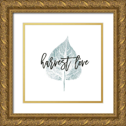 Harvest Sentiments III Gold Ornate Wood Framed Art Print with Double Matting by Hershey, Moira