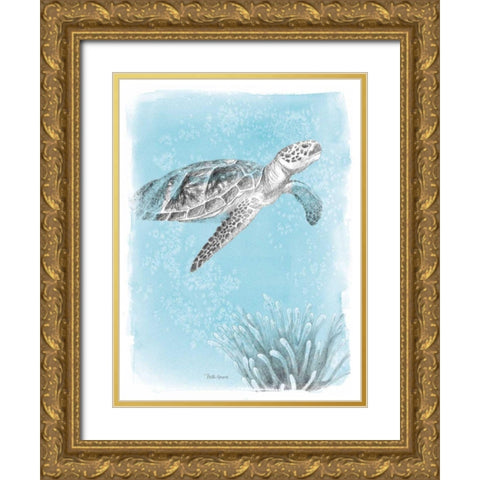 Coastal Sea Life I Gold Ornate Wood Framed Art Print with Double Matting by Grove, Beth