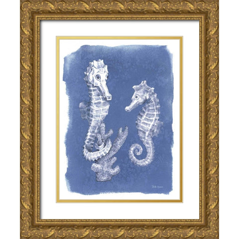 Coastal Sea Life V Gold Ornate Wood Framed Art Print with Double Matting by Grove, Beth